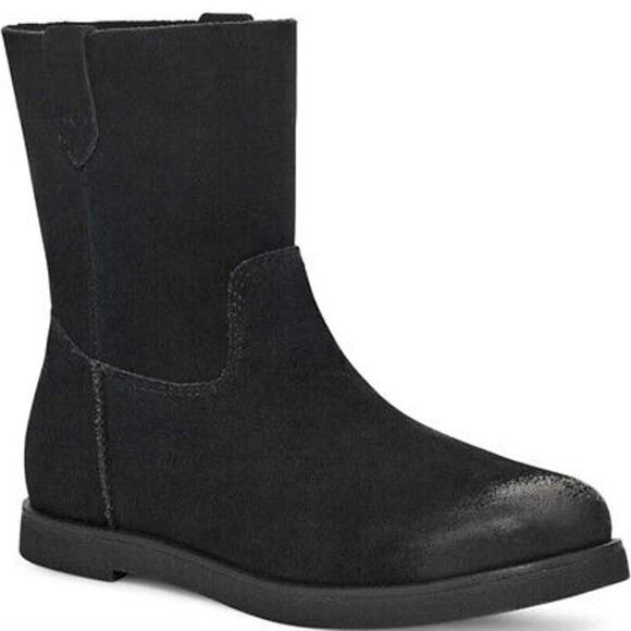 UGG Josefene Black Suede Women's Short Boots Size 9 New Without Box - Picture 1 of 7